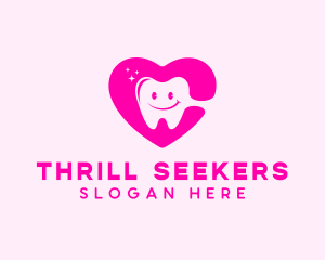 Dental Tooth Heart  logo design