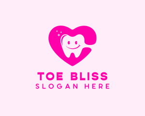 Dental Tooth Heart  logo design