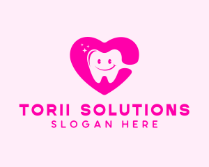 Dental Tooth Heart  logo design