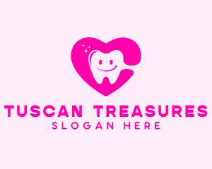 Dental Tooth Heart  logo design