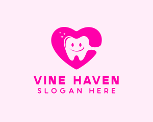 Dental Tooth Heart  logo design