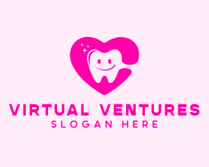 Dental Tooth Heart  logo design