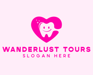 Dental Tooth Heart  logo design