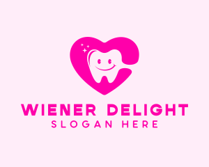 Dental Tooth Heart  logo design