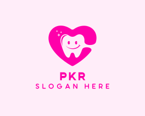 Dental Tooth Heart  logo design