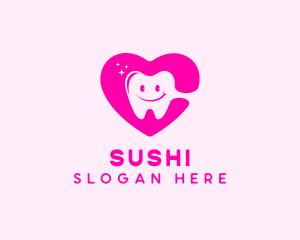 Dental Tooth Heart  logo design