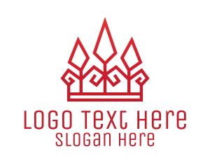 Legal Services - Red Geometric Crown logo design