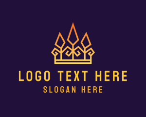 Investment - Geometric Royalty Crown logo design