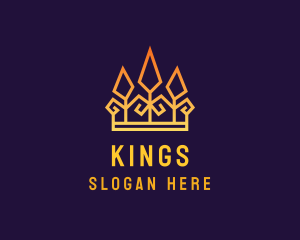 Geometric Royalty Crown logo design