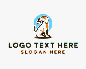 Dog Pet Frisbee logo design