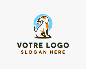 Dog Pet Frisbee Logo