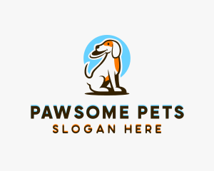 Dog Pet Frisbee logo design