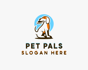 Dog Pet Frisbee logo design