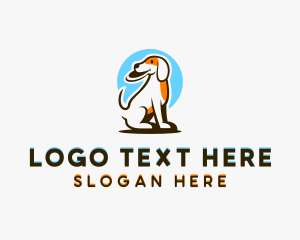 Pet Care - Dog Pet Frisbee logo design