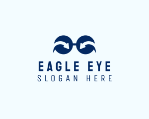 Blue Arrow Eyeglasses logo design