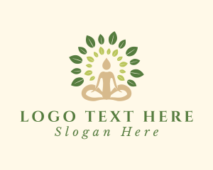 Person - Human Tree Yoga logo design