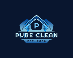 Pressure Wash Cleaning logo design