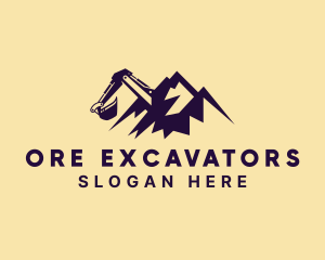 Mountain Mining Excavation logo design