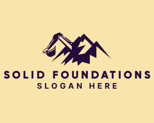 Mountain - Mountain Mining Excavation logo design