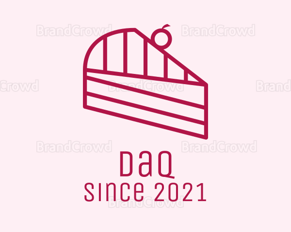 Pink Cake Slice Logo