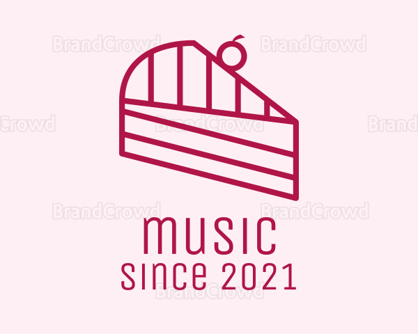 Pink Cake Slice Logo
