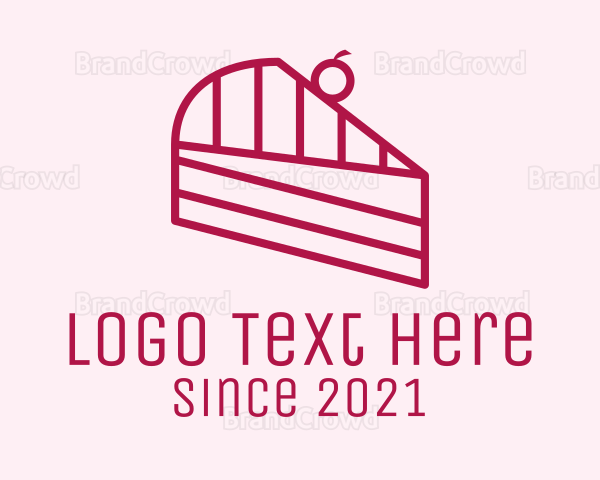 Pink Cake Slice Logo