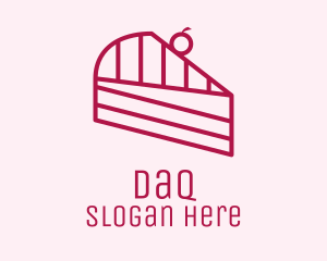 Pink Cake Slice  Logo