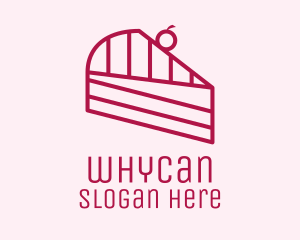 Pink Cake Slice  Logo