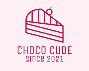 Confectionery - Pink Cake Slice logo design