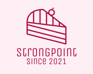 Bakery - Pink Cake Slice logo design