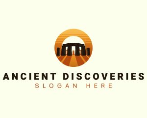 Ancient Stonehenge Rock logo design