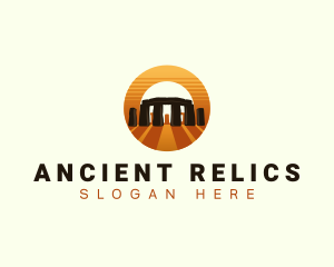 Ancient Stonehenge Rock logo design