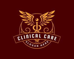 Medical Caduceus Clinic logo design