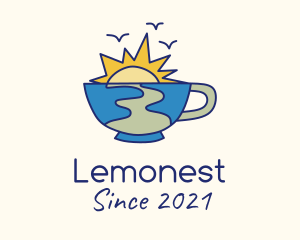 Latte - Sunset Coffee Cup logo design