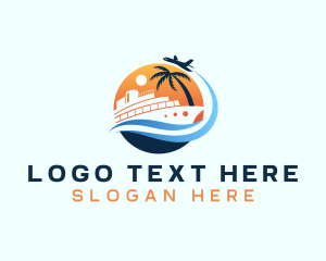 Cruise Travel Vacation Logo