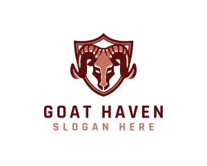 Ram Shield Goat logo design