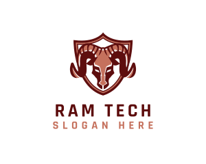 Ram Shield Goat logo design