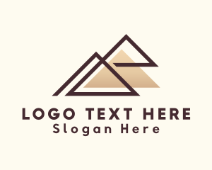Trek - Mountain Pyramid Travel logo design