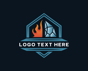 Ventilation - Fire Ice Industrial Energy logo design
