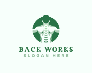 Back - Chiropractor Back Body logo design