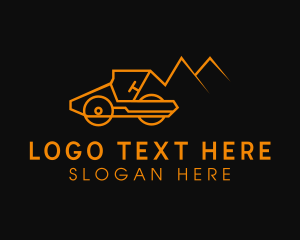 Heavy Equipment - Mountain Road Roller logo design