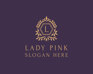 Luxury Leaf Ornament  Logo