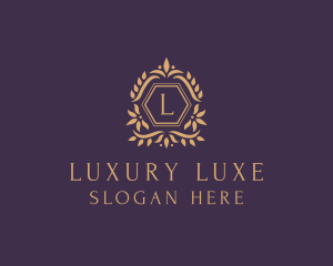 Luxury Leaf Ornament  logo design