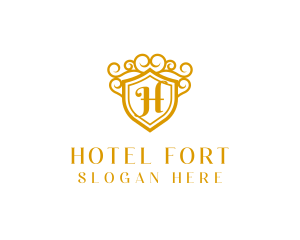 Royal Hotel Crest logo design