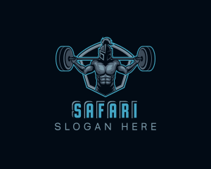 Body - Spartan Weightlifting Barbel logo design