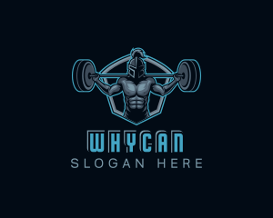 Weightlifting - Spartan Weightlifting Barbel logo design