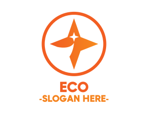 Holiday - Orange Shooting Star Badge logo design
