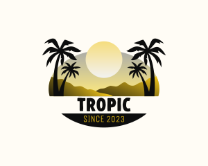 Tropical Beach Resort logo design