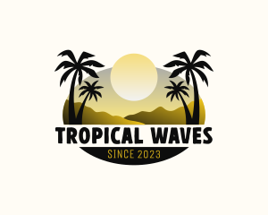 Tropical Beach Resort logo design