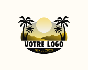 Tour Guide - Tropical Beach Resort logo design